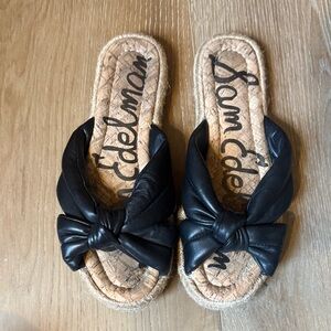 Sam Edelman Black Knotted Slide Sandals - Women's